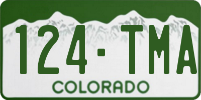 CO license plate 124TMA