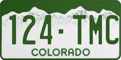 CO license plate 124TMC