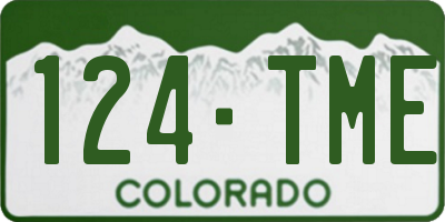 CO license plate 124TME