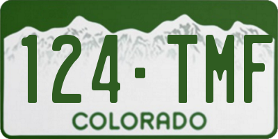 CO license plate 124TMF