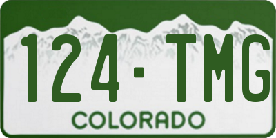 CO license plate 124TMG