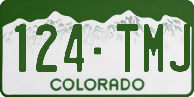 CO license plate 124TMJ