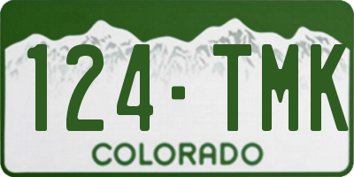 CO license plate 124TMK