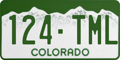 CO license plate 124TML