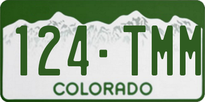 CO license plate 124TMM