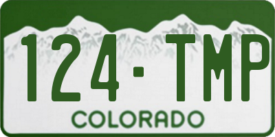 CO license plate 124TMP