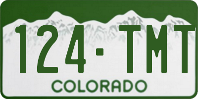 CO license plate 124TMT