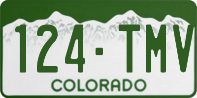 CO license plate 124TMV