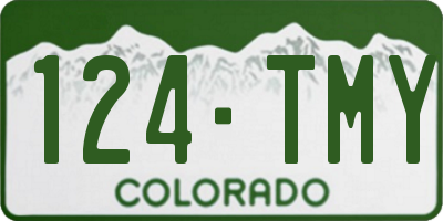 CO license plate 124TMY