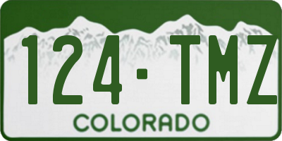 CO license plate 124TMZ