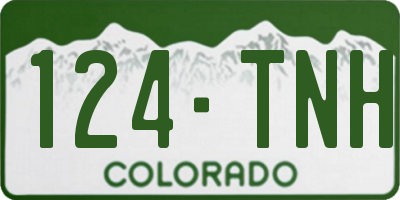 CO license plate 124TNH