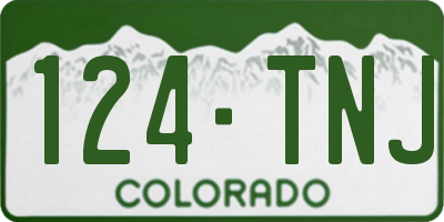 CO license plate 124TNJ