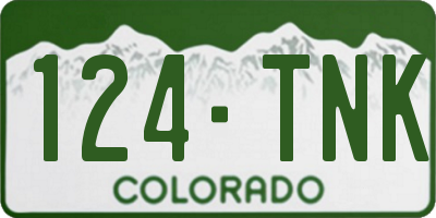 CO license plate 124TNK