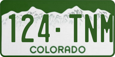CO license plate 124TNM