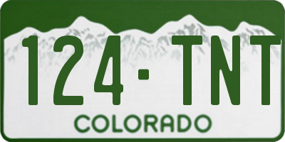 CO license plate 124TNT