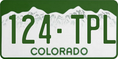 CO license plate 124TPL