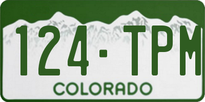 CO license plate 124TPM