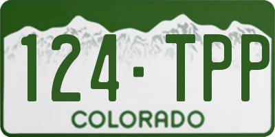 CO license plate 124TPP