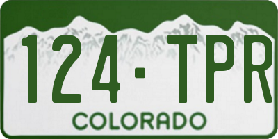 CO license plate 124TPR