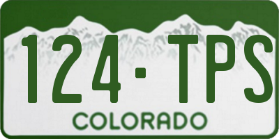 CO license plate 124TPS