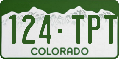 CO license plate 124TPT