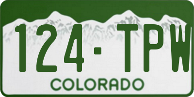 CO license plate 124TPW