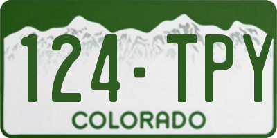 CO license plate 124TPY