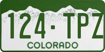 CO license plate 124TPZ