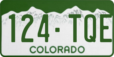 CO license plate 124TQE