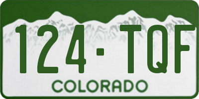 CO license plate 124TQF