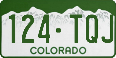 CO license plate 124TQJ