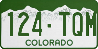 CO license plate 124TQM