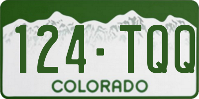 CO license plate 124TQQ