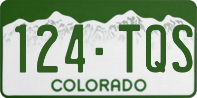 CO license plate 124TQS
