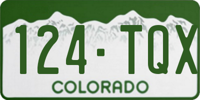 CO license plate 124TQX