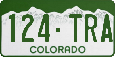 CO license plate 124TRA