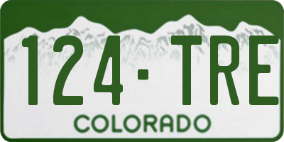 CO license plate 124TRE