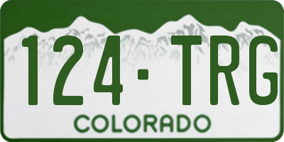 CO license plate 124TRG
