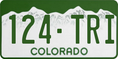 CO license plate 124TRI