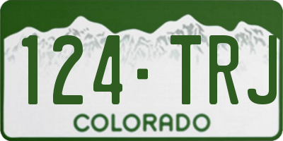 CO license plate 124TRJ