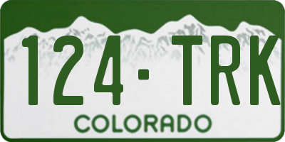 CO license plate 124TRK