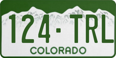 CO license plate 124TRL