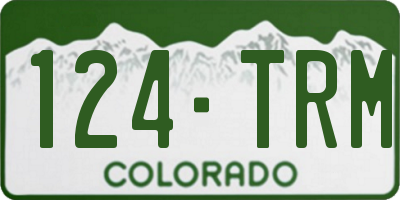 CO license plate 124TRM
