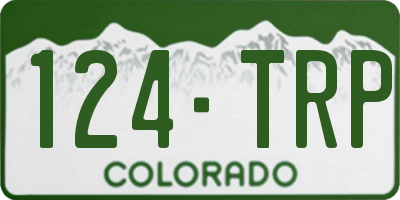 CO license plate 124TRP