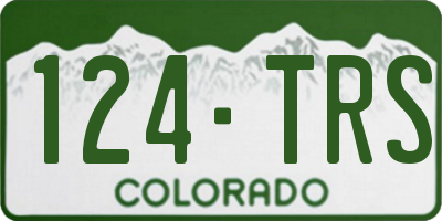CO license plate 124TRS