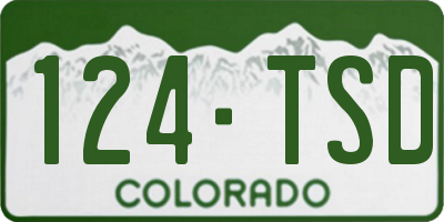 CO license plate 124TSD