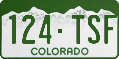 CO license plate 124TSF