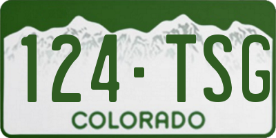 CO license plate 124TSG