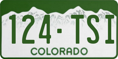 CO license plate 124TSI