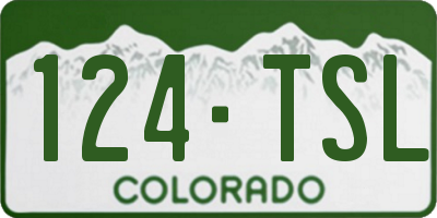 CO license plate 124TSL